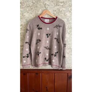 Christopher & Banks Hand-Embroidered Sweater (L)